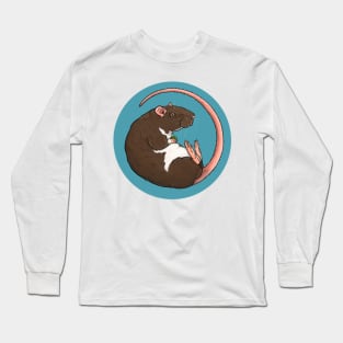 Berkshire Pet Rat Illustration Long Sleeve T-Shirt